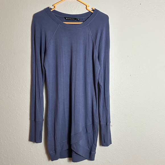 Athleta Dresses & Skirts - Athleta Criss Cross Dress, Petite Size X-Small, Periwinkle, Long Sleeve